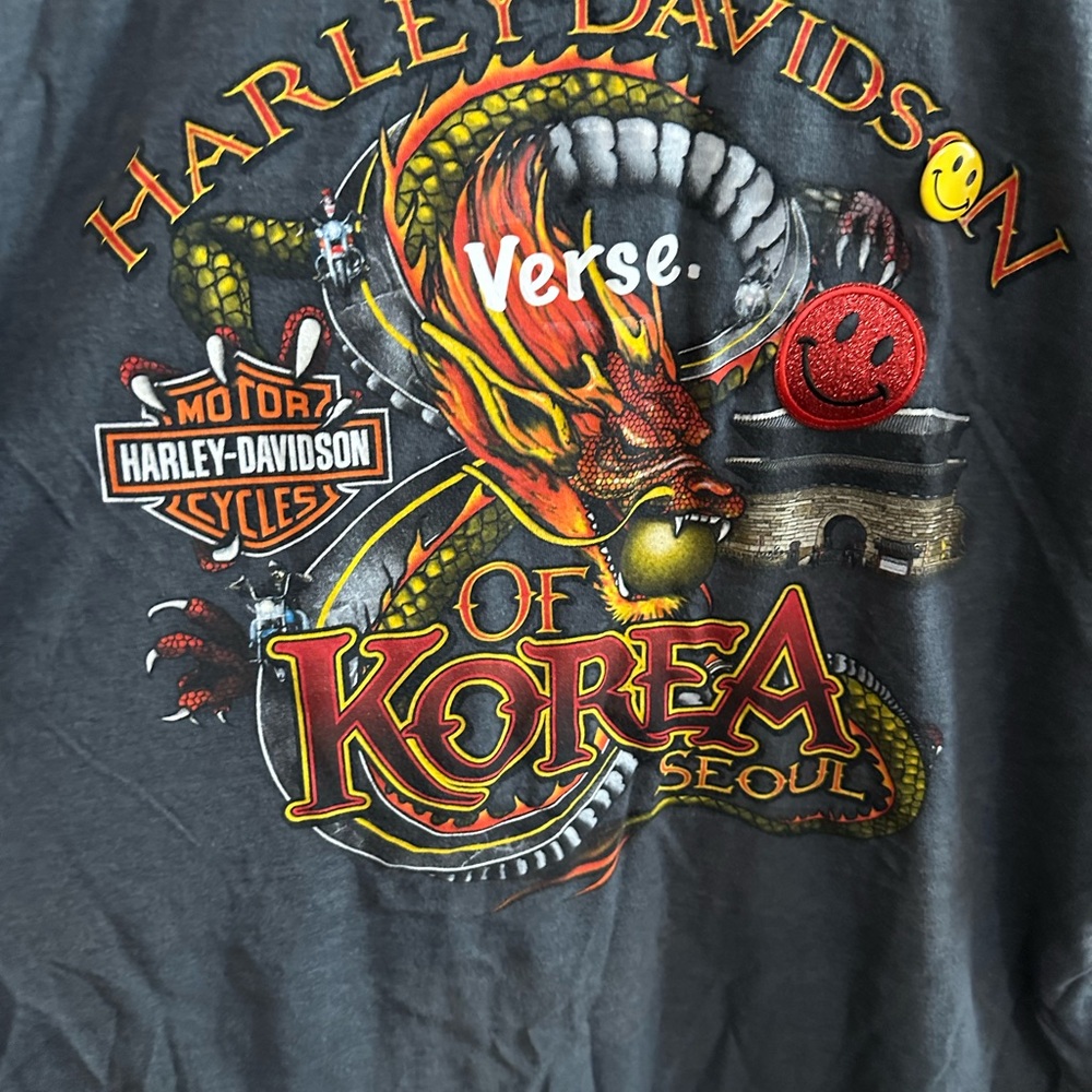 Harley-Davidson Korea Dragon Tee - Black and Red